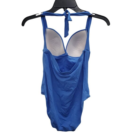 JETS by Jessika Allen Women's Blue Basic Halter Neck One Piece Bathing Suit US 8 - Picture 6 of 6